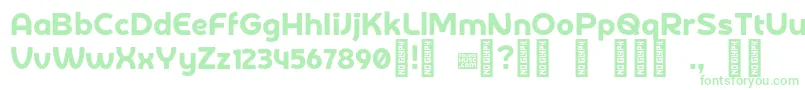 DerotterdamdemoRegular Font – Green Fonts on White Background