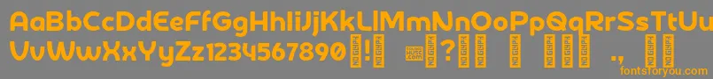 DerotterdamdemoRegular Font – Orange Fonts on Gray Background