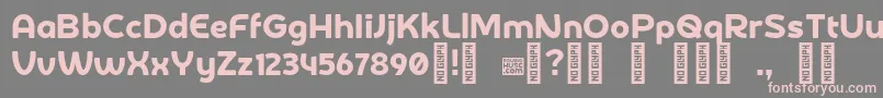 DerotterdamdemoRegular Font – Pink Fonts on Gray Background