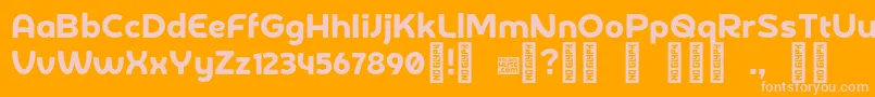 DerotterdamdemoRegular Font – Pink Fonts on Orange Background