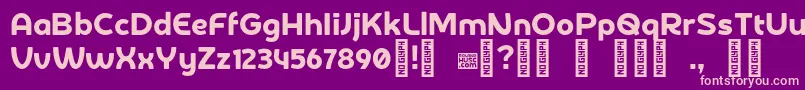 DerotterdamdemoRegular Font – Pink Fonts on Purple Background