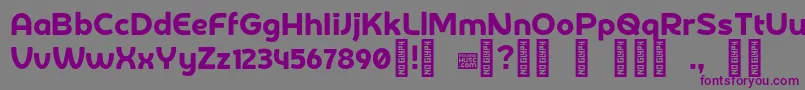 DerotterdamdemoRegular Font – Purple Fonts on Gray Background