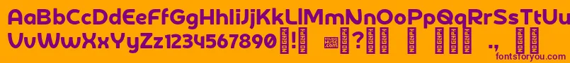 DerotterdamdemoRegular Font – Purple Fonts on Orange Background
