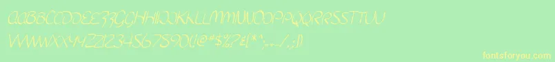 SfBurlingtonScriptSc Font – Yellow Fonts on Green Background