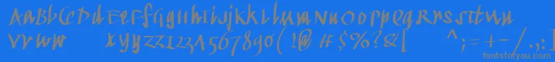 Kleinkallig Font – Gray Fonts on Blue Background