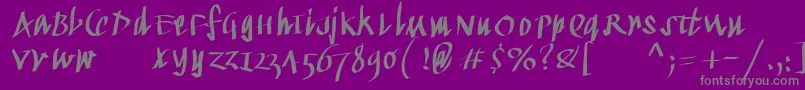 Kleinkallig Font – Gray Fonts on Purple Background
