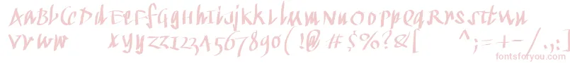 Kleinkallig Font – Pink Fonts on White Background