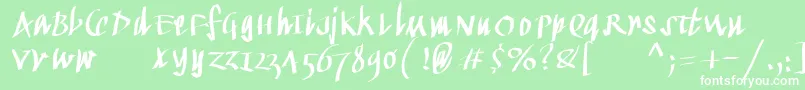 fuente Kleinkallig – Fuentes Blancas Sobre Fondo Verde