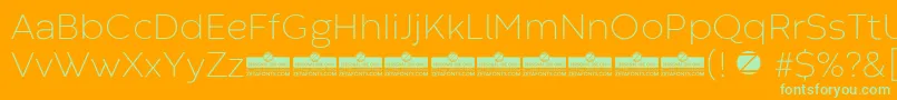 CodecWarmExtralightTrial Font – Green Fonts on Orange Background