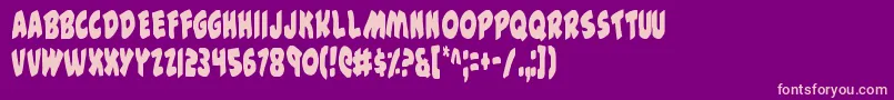 44v2c Font – Pink Fonts on Purple Background