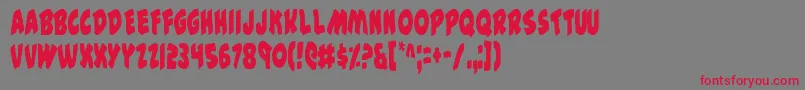 44v2c Font – Red Fonts on Gray Background
