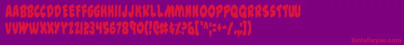 44v2c Font – Red Fonts on Purple Background