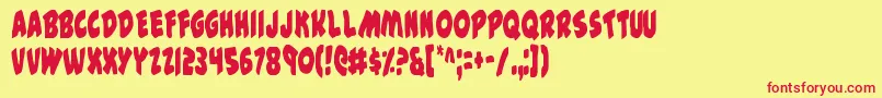 44v2c Font – Red Fonts on Yellow Background