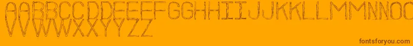 BocetoSt-fontti – ruskeat fontit oranssilla taustalla