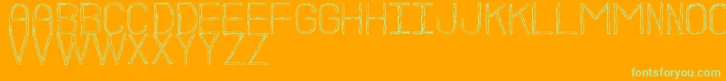 BocetoSt Font – Green Fonts on Orange Background