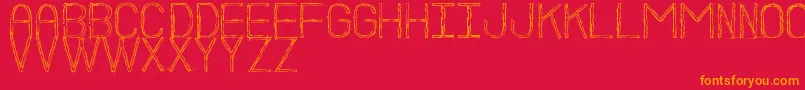 Police BocetoSt – polices orange sur fond rouge