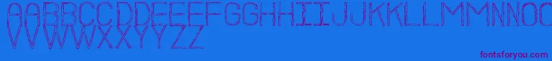 BocetoSt Font – Purple Fonts on Blue Background