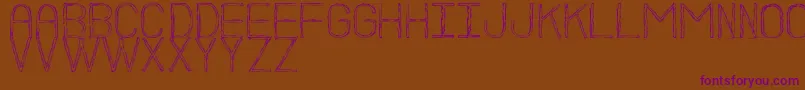 BocetoSt Font – Purple Fonts on Brown Background