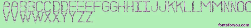 BocetoSt Font – Purple Fonts on Green Background
