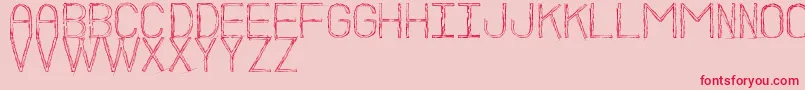 BocetoSt-Schriftart – Rote Schriften auf rosa Hintergrund