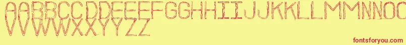 BocetoSt Font – Red Fonts on Yellow Background