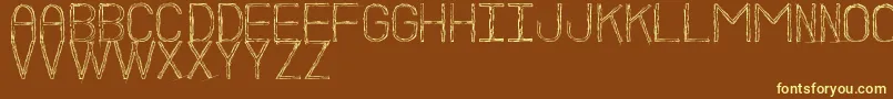 BocetoSt Font – Yellow Fonts on Brown Background