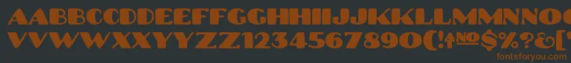 Шрифт Platinumhubcapssolid – коричневые шрифты на чёрном фоне