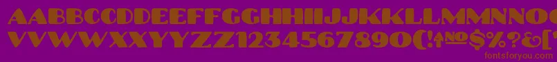 Platinumhubcapssolid Font – Brown Fonts on Purple Background