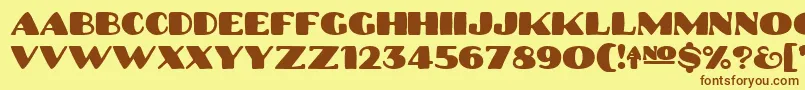 Platinumhubcapssolid Font – Brown Fonts on Yellow Background