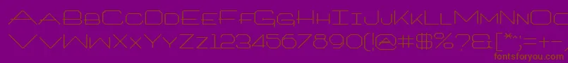 フォントArtlookinRegular – 紫色の背景に茶色のフォント