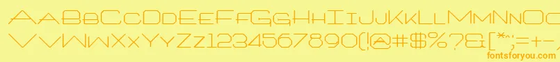 ArtlookinRegular-fontti – oranssit fontit keltaisella taustalla