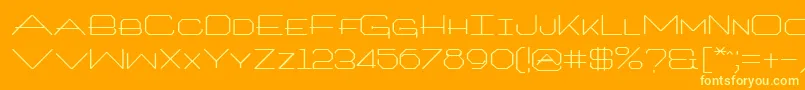 ArtlookinRegular-Schriftart – Gelbe Schriften auf orangefarbenem Hintergrund