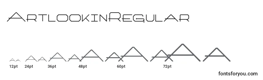 Размеры шрифта ArtlookinRegular