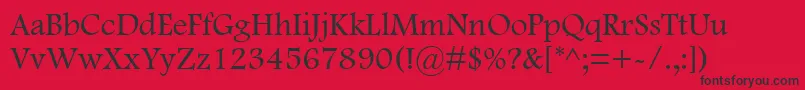 FootlightMtLight Font – Black Fonts on Red Background