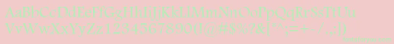 FootlightMtLight Font – Green Fonts on Pink Background