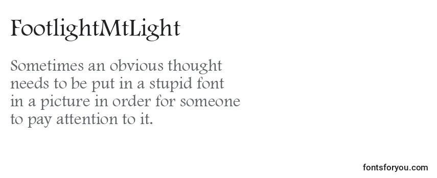 FootlightMtLight フォントのレビュー