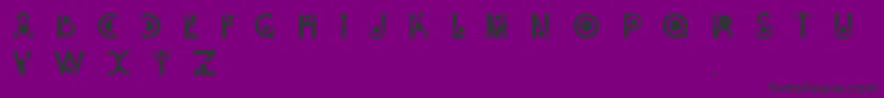 Snail Font – Black Fonts on Purple Background