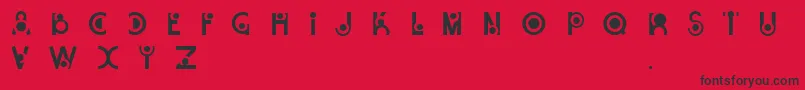 Snail Font – Black Fonts on Red Background