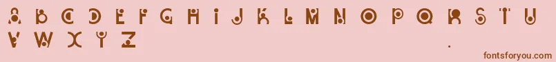 Snail Font – Brown Fonts on Pink Background