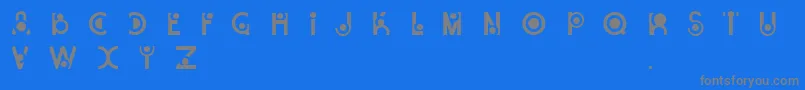 Snail Font – Gray Fonts on Blue Background