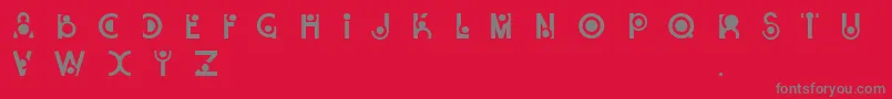 Snail Font – Gray Fonts on Red Background