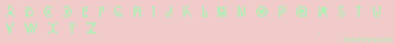 Snail Font – Green Fonts on Pink Background