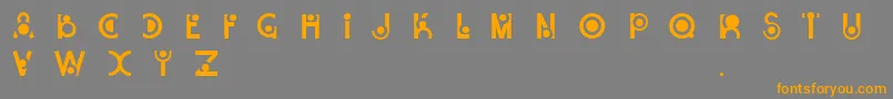 Snail-Schriftart – Orangefarbene Schriften auf grauem Hintergrund