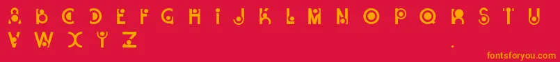 Snail Font – Orange Fonts on Red Background