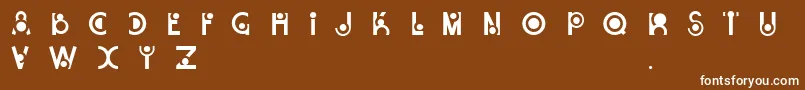 フォントSnail – 茶色の背景に白い文字