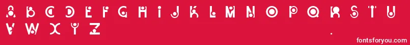Snail Font – White Fonts on Red Background