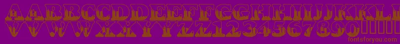LmsSeptember112001847Am-Schriftart – Braune Schriften auf violettem Hintergrund
