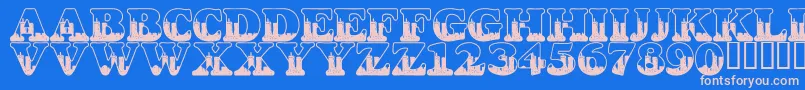 LmsSeptember112001847Am Font – Pink Fonts on Blue Background