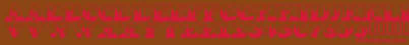 Шрифт LmsSeptember112001847Am – красные шрифты на коричневом фоне