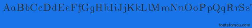 Fonte CmUnslantedItalic – fontes pretas em um fundo azul